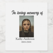 追悼記念の追記の愛情の記憶で ワインラベル (シングルラベル)