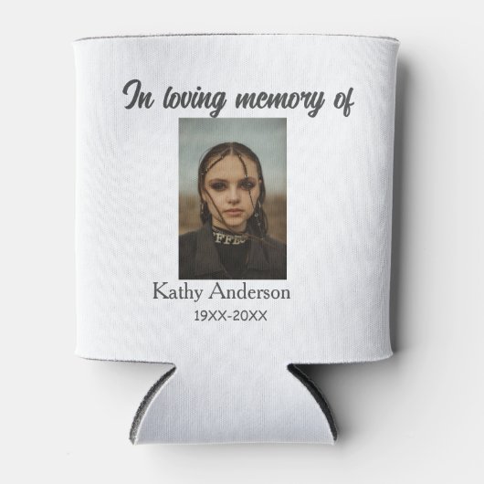 追悼記念の追記の愛情の記憶で 缶クーラー (正面)