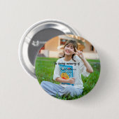 追悼記念の追記の愛情の記憶で 缶バッジ (正面&裏面)