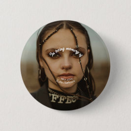 追悼記念の追記の愛情の記憶で 缶バッジ