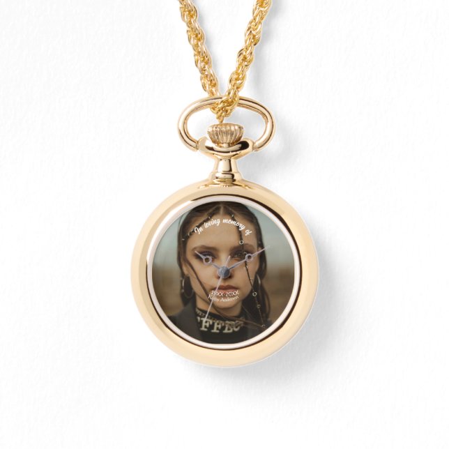 追悼記念の追記の愛情の記憶で 腕時計 (正面)