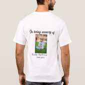 追悼記念の追記の愛情の記憶で Tシャツ (裏面)