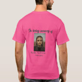 追悼記念の追記の愛情の記憶で Tシャツ (裏面)