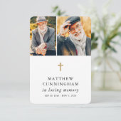 追悼記念モダン祈りの言葉 サンキューカード (スタンド正面)