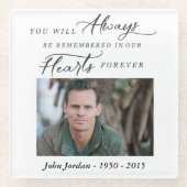 追悼記念写真コースター ガラスコースター (正面)