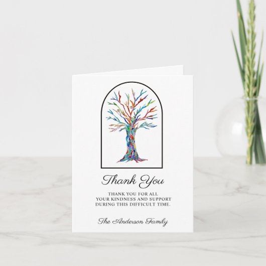 追悼記念感謝フォトカード サンキューカード (正面)