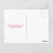 追悼記念日墓地の風景と旗 ポストカード (裏面)