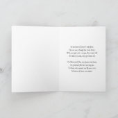 追悼記念日 戦闘ブーツと砂漠の砂の上の旗 カード (内部)