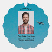 追悼記念航空機飛行 オーナメントカード (正面)