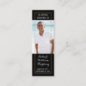 追悼記念詩 祈り フォト ブックマーク カード (正面)