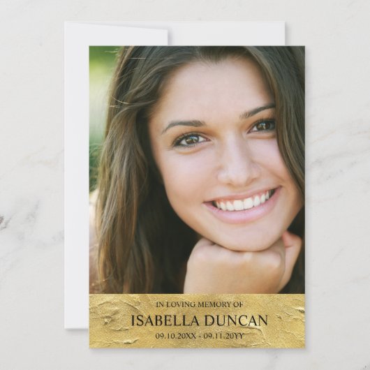 追悼記念 | ゴールド | 愛する記憶の写真 (正面)