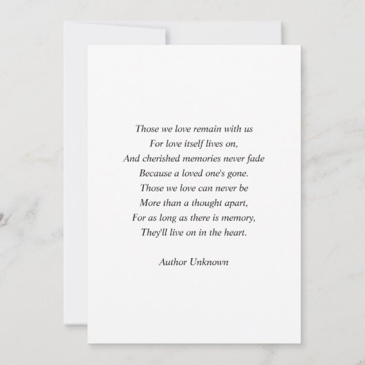 追悼記念 | ゴールド | 愛する記憶の写真 (裏面)