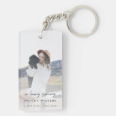 追悼記念 |愛する記憶の中で葬儀の好意 キーホルダー (裏面)