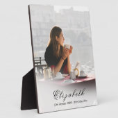 追悼記念  愛を込めて  写真 フォトプラーク (側面)