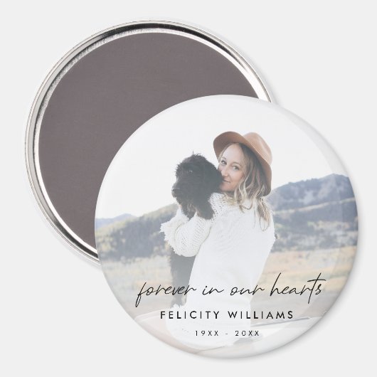追悼記念 |永遠に私たちのハート写真 マグネット (正面/裏面)
