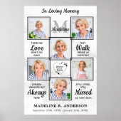 追悼記念　６枚の写真の コラージュ　愛を込めて ポスター (正面)