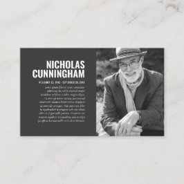 追悼記念Loving Memory Photo Card 名刺