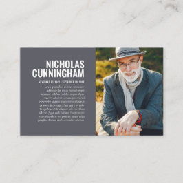 追悼記念Loving Memory Photo Card 名刺