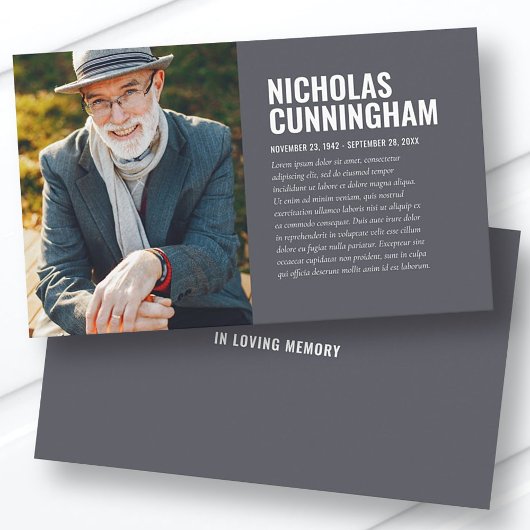 追悼記念Loving Memory Photo Card 名刺