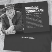 追悼記念Loving Memory Photo Card 名刺