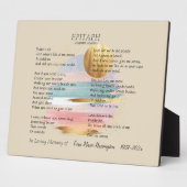 追悼詩Ⅱ | オーダーメイドのメモリアル  フォトプラーク (側面)