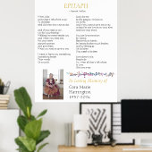 追悼詩 オーダーメイド 追憶 ポスター (ホームオフィス)