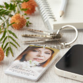 追悼雲の写真を愛しモダンて キーホルダー (正面右)