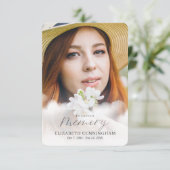 追悼雲の写真を愛しモダンて サンキューカード (スタンド正面)