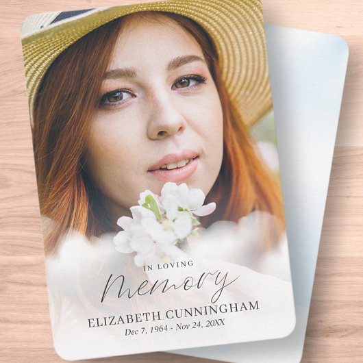 追悼雲の写真を愛しモダンて サンキューカード