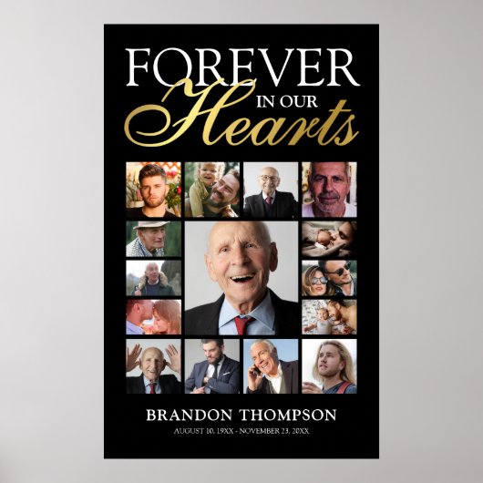 追悼15枚写真メモリアル ポスター (正面)