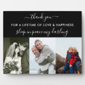 追悼3フォトコラージブラックカスタム フォトプラーク (正面)