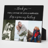 追悼3フォトコラージブラックカスタム フォトプラーク (側面)