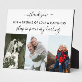 追悼3フォトコラージホワイトカスタム フォトプラーク (側面)