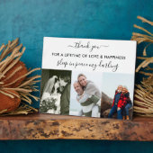 追悼3フォトコラージホワイトカスタム フォトプラーク (側面)