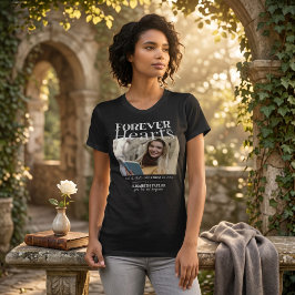 追悼 ブラック グレー フォトメモリアル Tシャツ