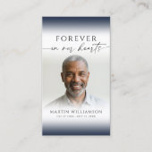 追悼 十字架 永遠の愛 心の写真 祈りのカード 名刺 (正面)