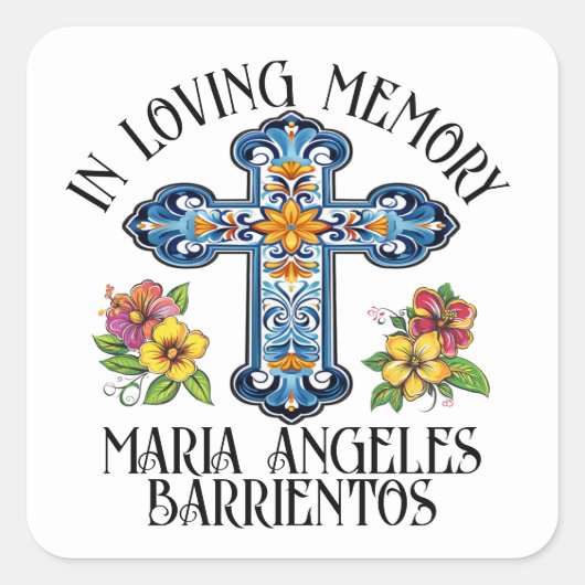 追悼　哀悼 スクエアシール (正面)