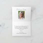 追悼　心からの感謝　グリーンハートの葉 サンキューカード (内部)