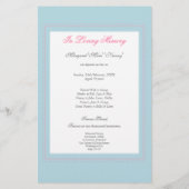 追悼　愛する記憶　葬儀写真配布資料 チラシ (裏面)