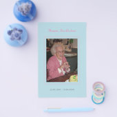 追悼　愛する記憶　葬儀写真配布資料 チラシ (シングル)