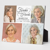 追悼 永遠に心に 4枚の写真の記念品 フォトプラーク (側面)