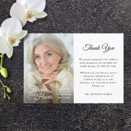 追悼 永遠に心に Photo ありがとう サンキューカード