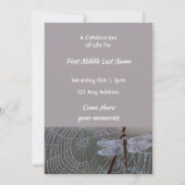 追悼 記念 カード トンボの雫 (裏面)