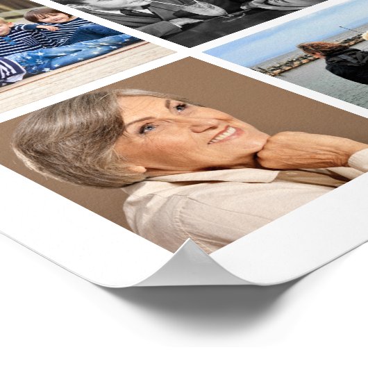 追悼 33枚の写真によるコラージュ 愛する記憶を込めて ポスター (角)