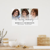 追悼 3 枚の写真 スクリプト 愛を込めて ポスター (キッチン)