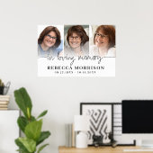 追悼 3 枚の写真 スクリプト 愛を込めて ポスター (ホームオフィス)