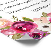 追憶のウェディングサイン 水彩フラワーズ ポスター (角)