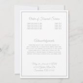 追憶のオーダーメイドカラー葬儀プログラム 招待状 (裏面)