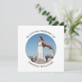 追憶のカード 2枚の写真とオリジナルテキスト 招待状 (スタンド正面)