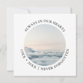 追憶のカード 2枚の写真とオリジナルテキスト 招待状 (裏面)